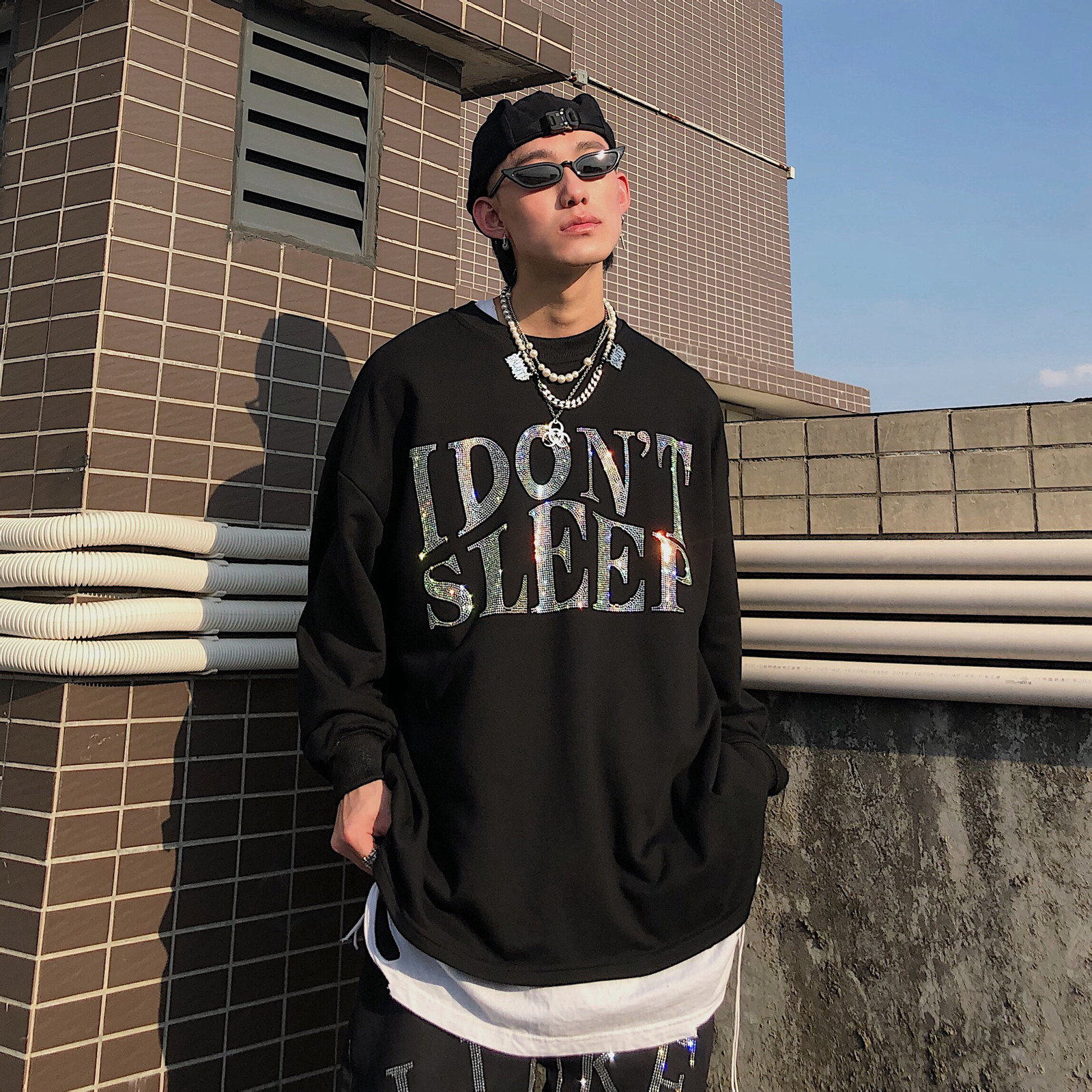 

2021 New Autumn Winter European and American Hot Hip-hop Man's Cap Cap-free Harbor Loose Wind Plus Velvet Top VU8U, White