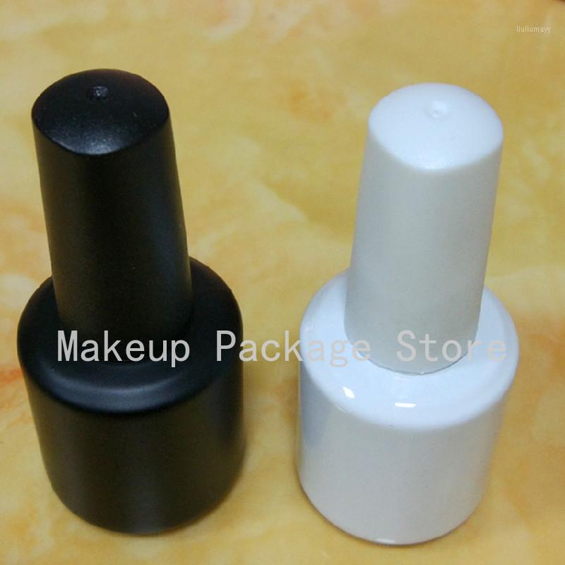 

10/20/30PCS 15ml Empty Nail Gel Container Bottles Nail Polish BottlesBlack&White Glass Bottles Art Oil Packing1