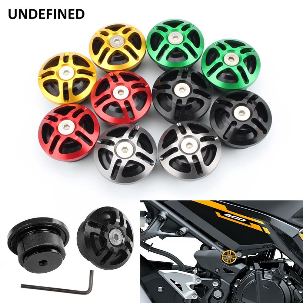 

For NINJA 400 Ninja 400 2020 2020 Motorcycle Spools Slider Frame Screw CNC Fairing Bolt Frame Hole Cover Screws Cap