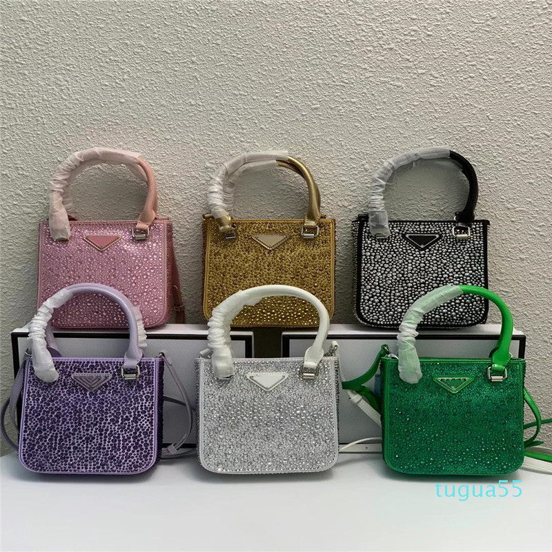 

designer Glitter Shoulder Small Bags Diamond Lattice One Side Handbags Spring Women Lady Wallet Purses Mini Chains