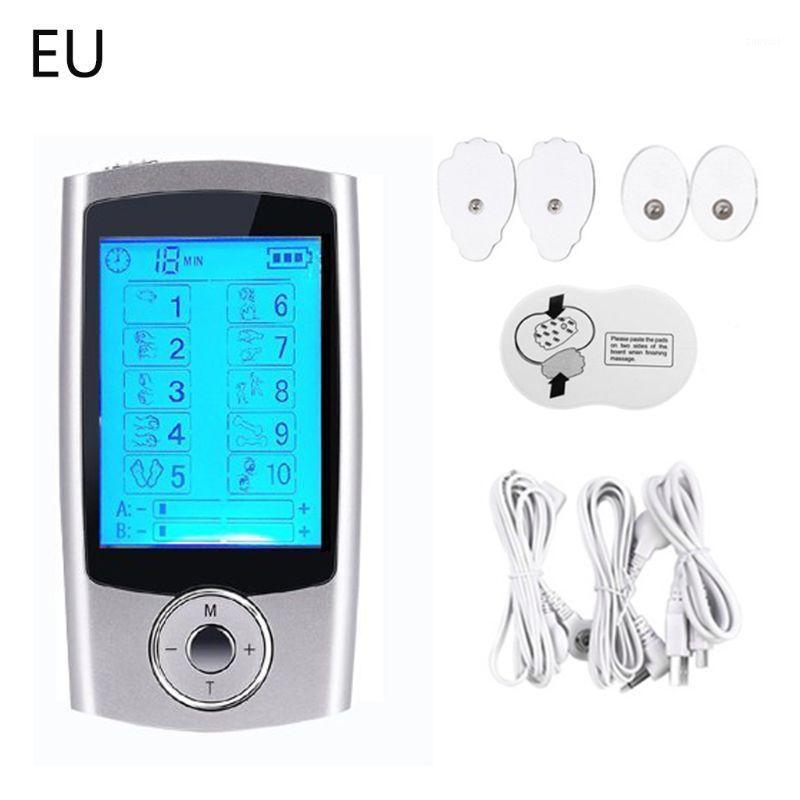 

Electric Tens Unit 10 Modes Digital Therapy Machine Electrode Pads Wire Massager1