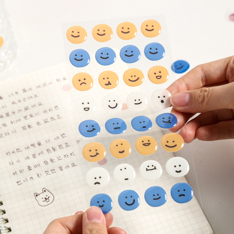 

Kawaii Epoxy Stickers Stationery Sticker aesthetic Notebook Scrapbooking Diary korean decor bullet journal supplies