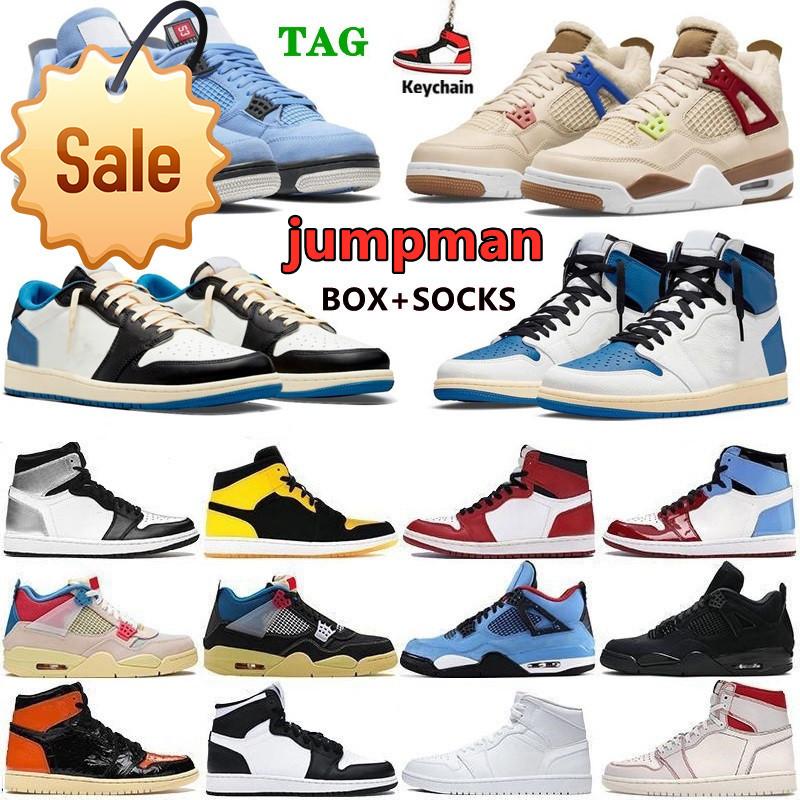 

Blue University 1 1s Mens Basketball Shoes 4 4s Sail Obsidian Unc Silver Toe Black Cat Bred Pure Money Starfish Fire Red Men Sports Women O, 01# ts low
