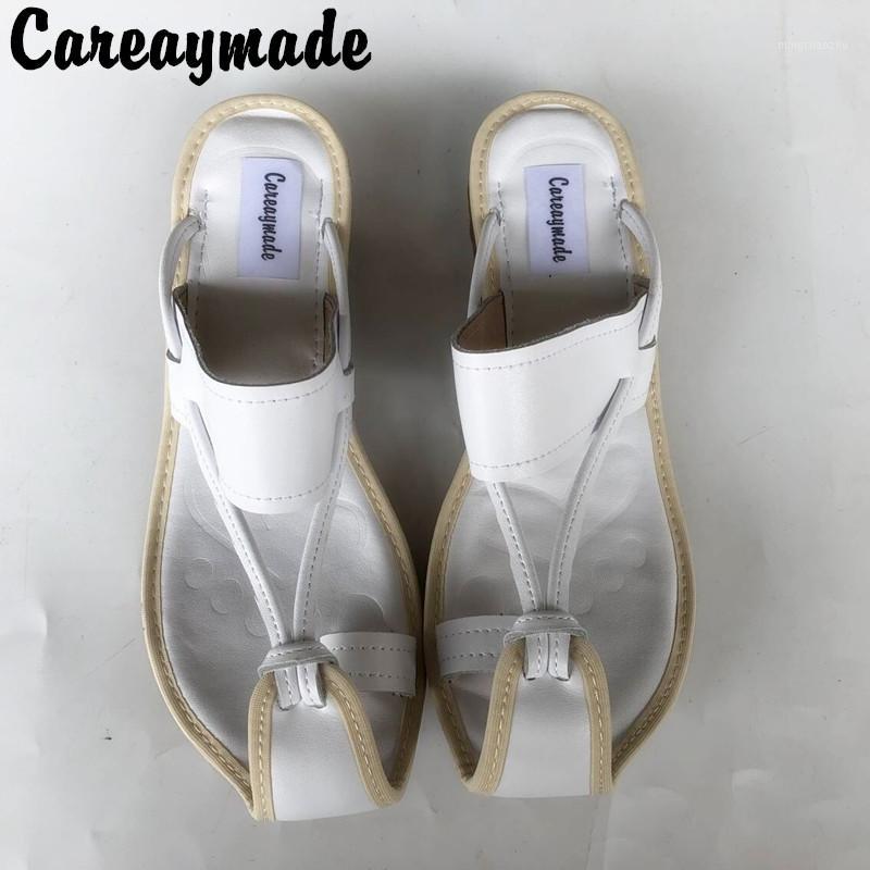 

Careaymade-2019 New Summer Genuine Leather pure handmade Slipper,the art mori girl shoes,Women's Slipper,3 colors1, Black