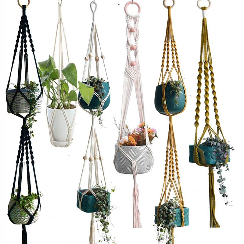 

Planters & Pots S Handmade Macrame Plant Pot Tray Hanger P Hanging For Garden