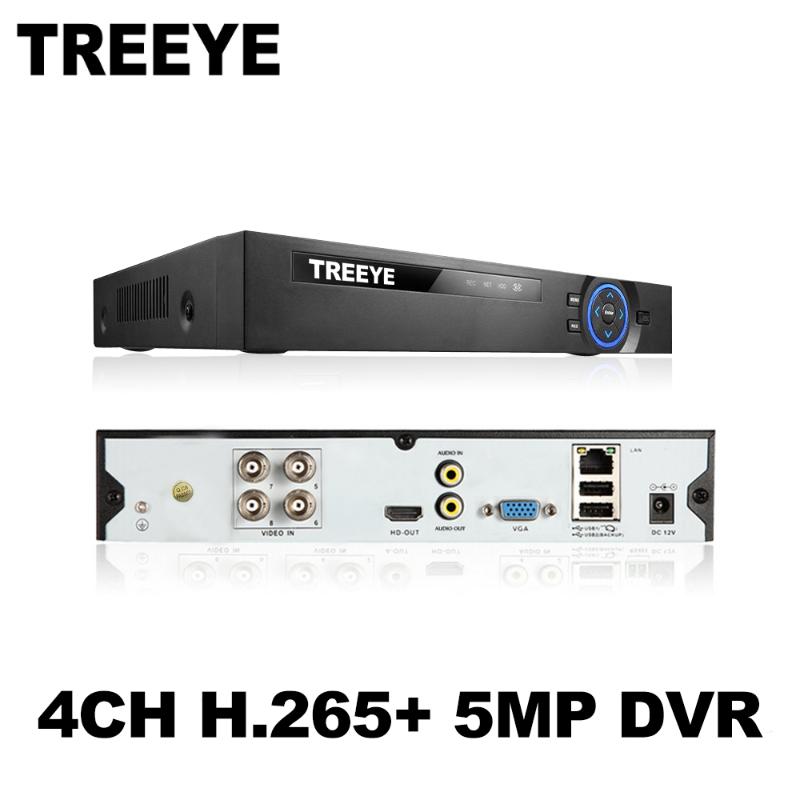 

TREEYE 6in1 H.265+ 4ch AHD DVR for AHD TVI CVI 5MP 4MP 1080P 720P Camera CCTV Recorder NVR IP CAMERA Xmeye Onvif CCTV DVR