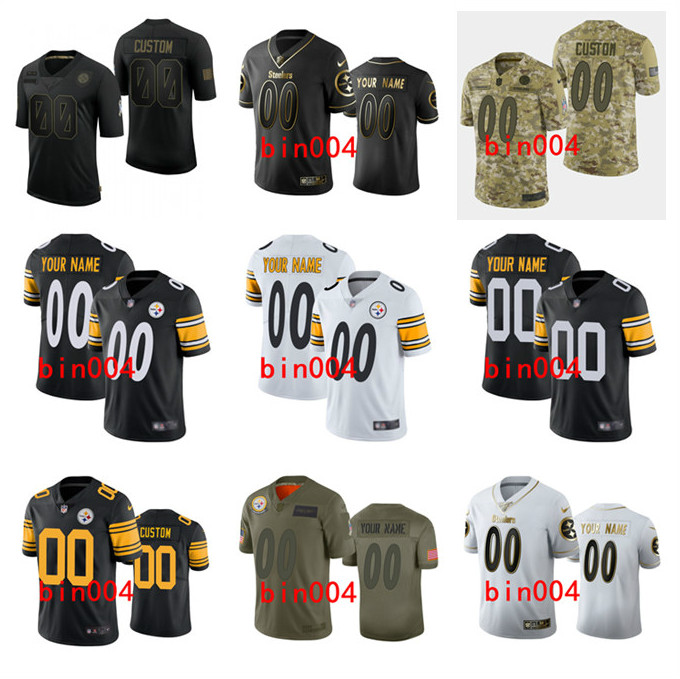 

Customized Pittsburgh Steelers MEN WOMEN YOUTH Nfl Limited Home Jersey Football Vapor Untouchable 100% embroidery S-6XL, Black;red