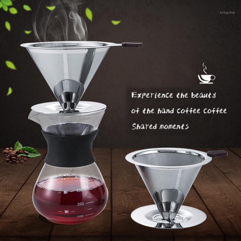 

Stainless Steel Coffee Filter Holder Reusable Coffee Filters Dripper Drip Baskets 3 Sizes Filter Rack1