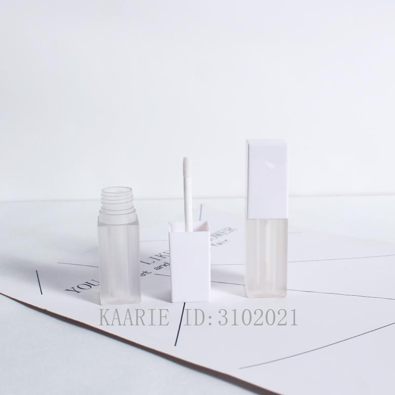 

10/30/50pcs/lot 26g Empty Matte Frosted White Lip Gloss Tube,DIY Square Portable Lip Glaze Bottle,Cosmetics Refillable Container