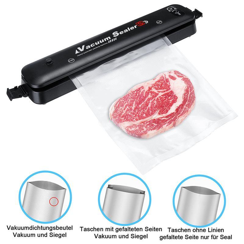 

90W 110V/220V Household Vacuum Sealer Packaging Machine EU/US Plug Film Sealer Vacuum Packer Including 15Pcs Bags