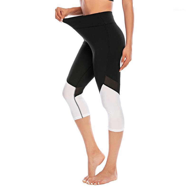 

Thunshion 2020 EU Style New Product Yoga Pants Contrast Color Buttocks Leisure Milk Silk Women Sports Trousers Moisture wicking1, Black