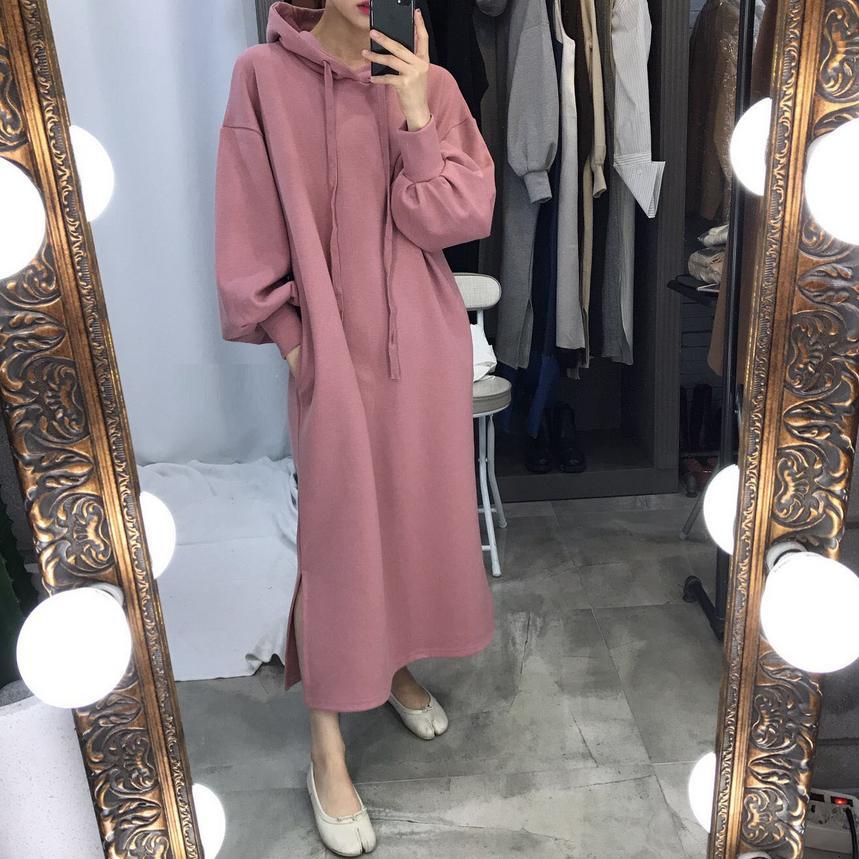 

2021 New Autumn Winter Warm Long-sleeved Woman Clothing Hooded Loose Pocket Simple Casual Lady Vesdies Sweatshirt Rqe0, Gray