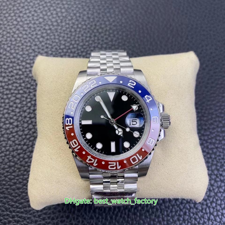 

CLEAN Factory Perfect Version Watches CAL.3285 Movement 40mm GMT 126710 126710BLRO Pepsi Bezel 904L Steel Mechanical Automatic Mens Watch Men's Wristwatches, No box papers
