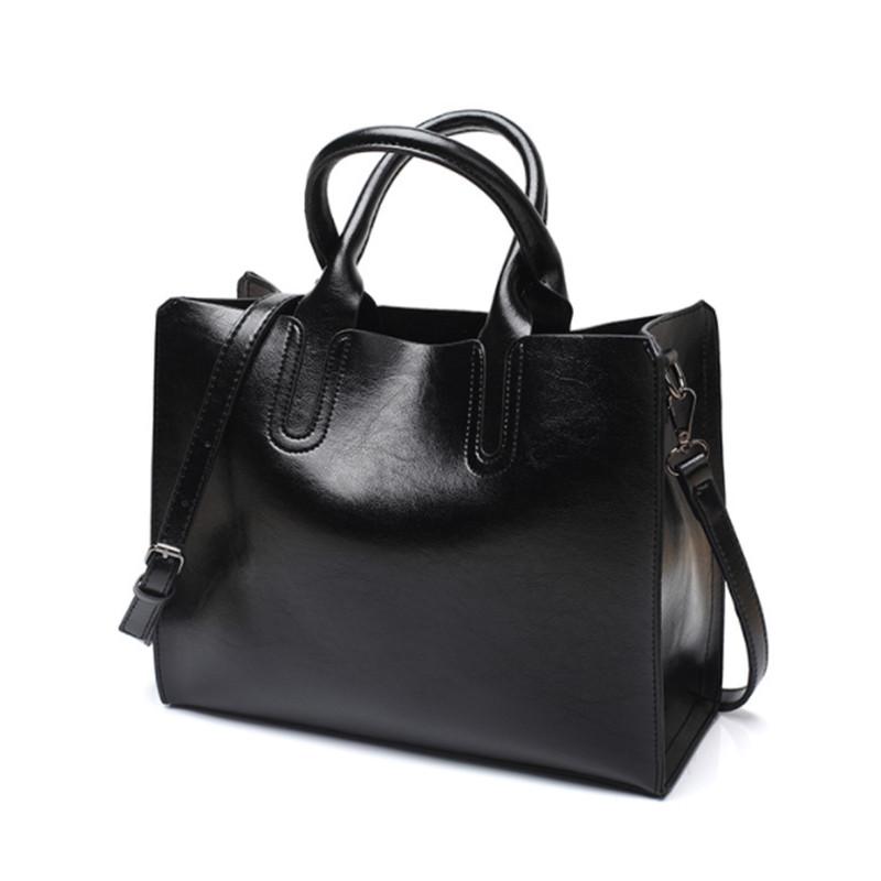 

BLGBY Pu Leather Bag Classic Handbags Famous Brands Women Shoulder Bag Big Casual Tote Vintage Oil Leather Ladies Crossbody Bags, 04