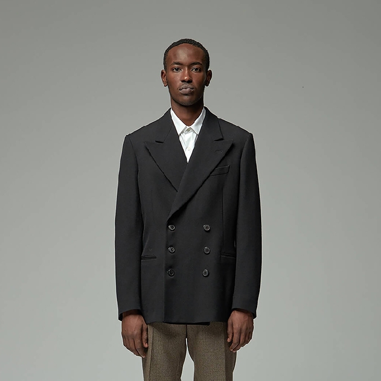 

2021 New -7xl!! Casual Male Suit Double-breasted Lapel She Released Classic. MGX0, Black