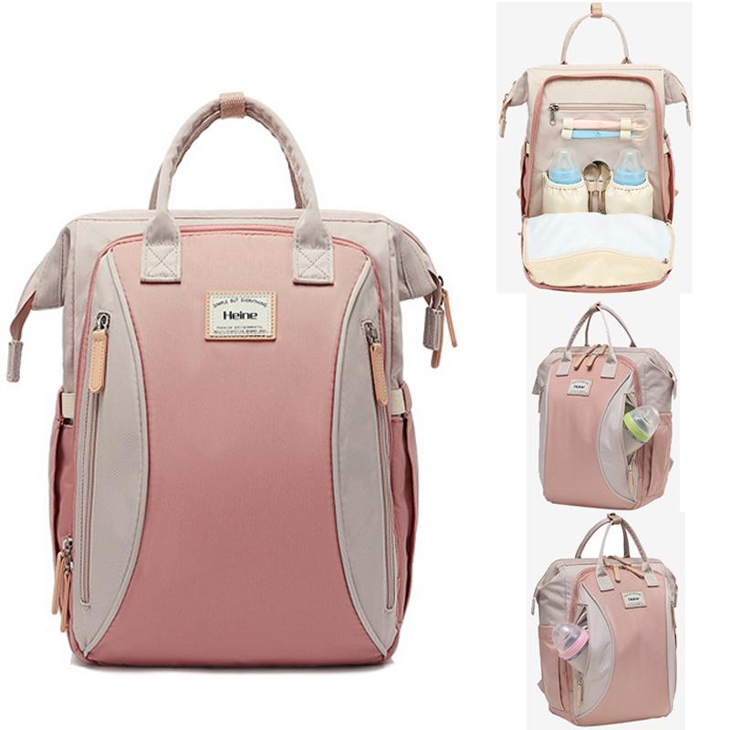 

Waterproof Antitheft Diaper Bag for Maternal Mommy Nappy Backpack Baby Pram Organizer Mother Bag to Care Changing Nursing, Black