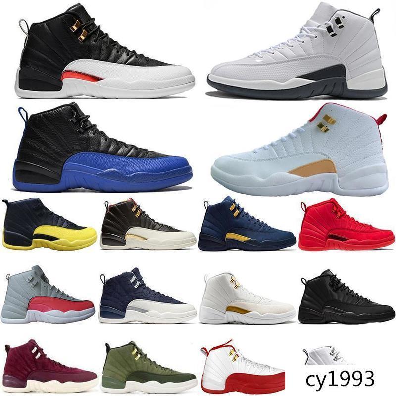 

2019 New FIBA Reverse Taxi Game Royal 12 12s Basketball Shoes Bordeaux GS CNY Michigan White Grey Gym Red Mens Trainers Designer Sneakers
