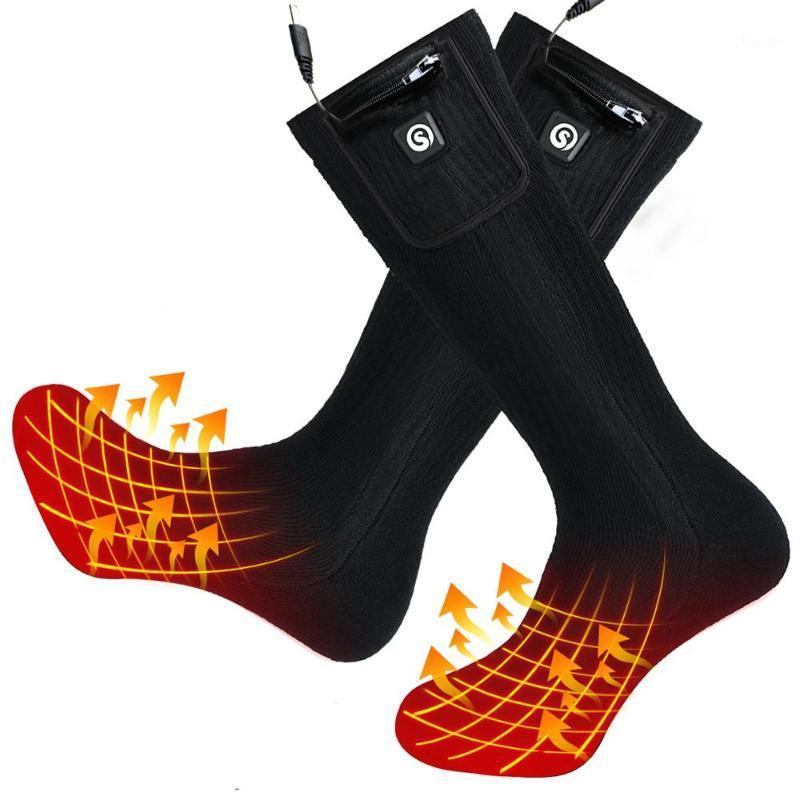 

2020 New Winter Warm Rechargeable Electric Heated Socks 7.4V 2200mAh Battery Powered Thermal Socks for Camping Riding Hiking1, Black