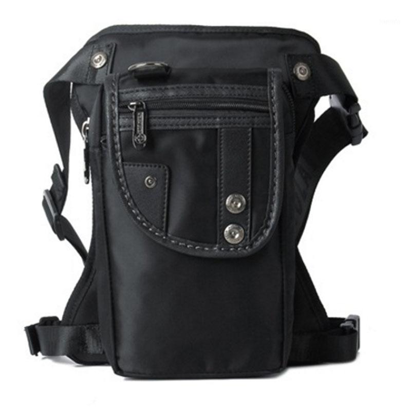 

Men Waterproof Nylon Waist Fanny Pack Travel Drop Belt Bags Hip Bum Casual Fashion Shoulder Messenger Cross Body Ride Leg Bag1, Black