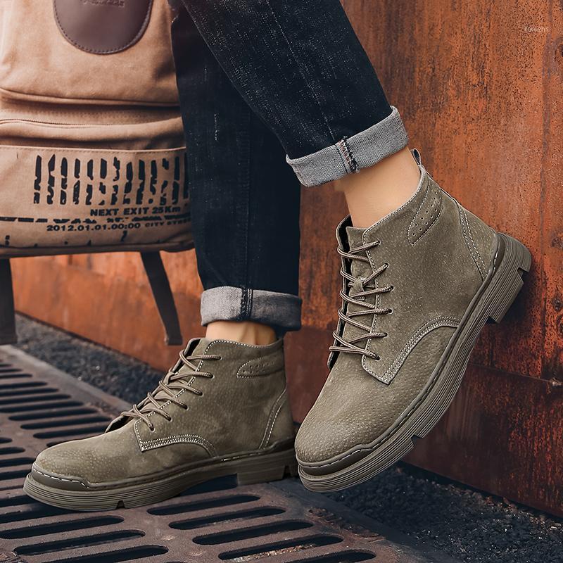 

for leather loafers causal sports hot casual boots 2020 man Mens sneakers mens leisure shoes black Sneaker men male footwear1, Khaki