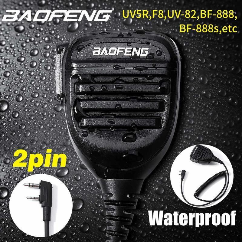 

New 2020 BaoFeng 2 Pin Waterproof Handheld Microphone Speaker Mic for Baofeng Walkie Talkie UV5R,UV-82,DM-5R Plus,BF-888s Radio1