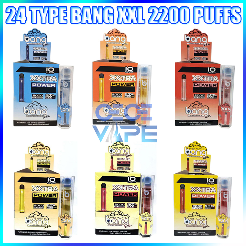 

2020 Bang XXL Disposable Vape Pen Device 800mAh Battery 6ml Pods 2000 Puffs Empty Vapors Bang XXtra E Cigarette Vape Kit