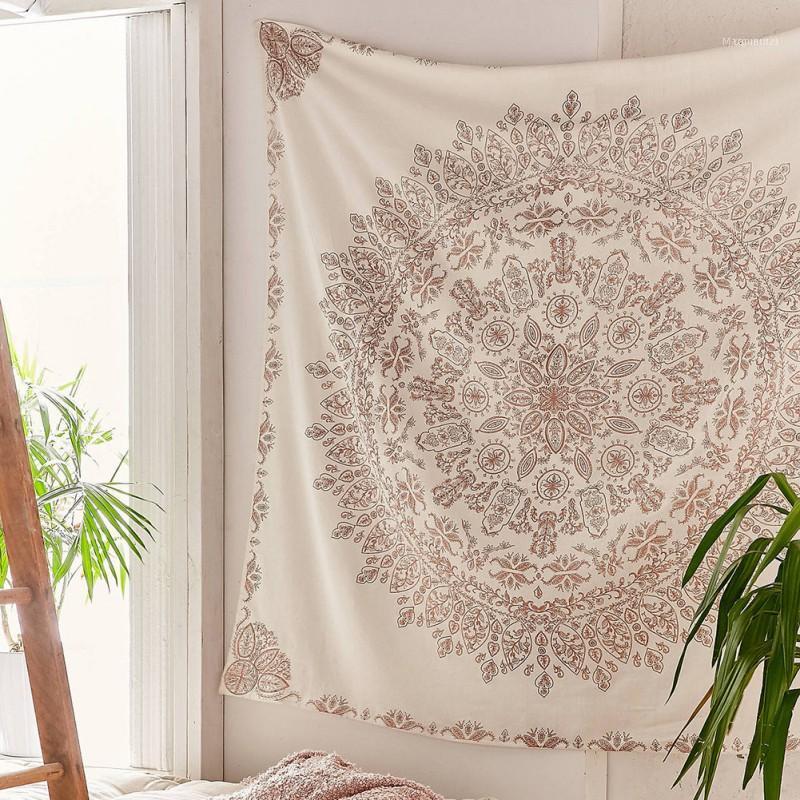 

Tapestry Mandala Hippie Bohemian Wall Hanging Flower Tapestry Wall Hanging Decor for Living Room Bedroom 145x145cm11