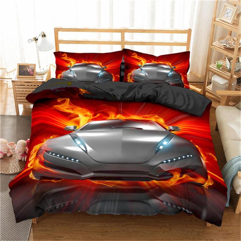 

Homesky 3D Car Print Bedding Sets Abstract Art Comforter Bedding sets Bedroom Home Duvet Cover Set Pillowcase Set, Cd045-3