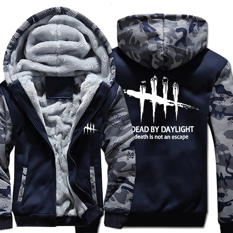 

2021 New Us Size Game Dead by Daylight Mens Camouflage Hoodie Warm Thicken Camouflages Jacket Coat Sweatshirts Casual J4gg