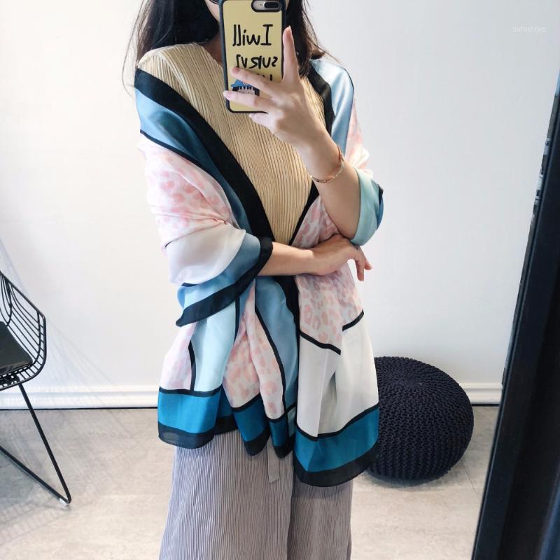 

New leopard design fashion silk scarf women fashionable beautiful leopard print large scarfs wraps long shawls 1826#1