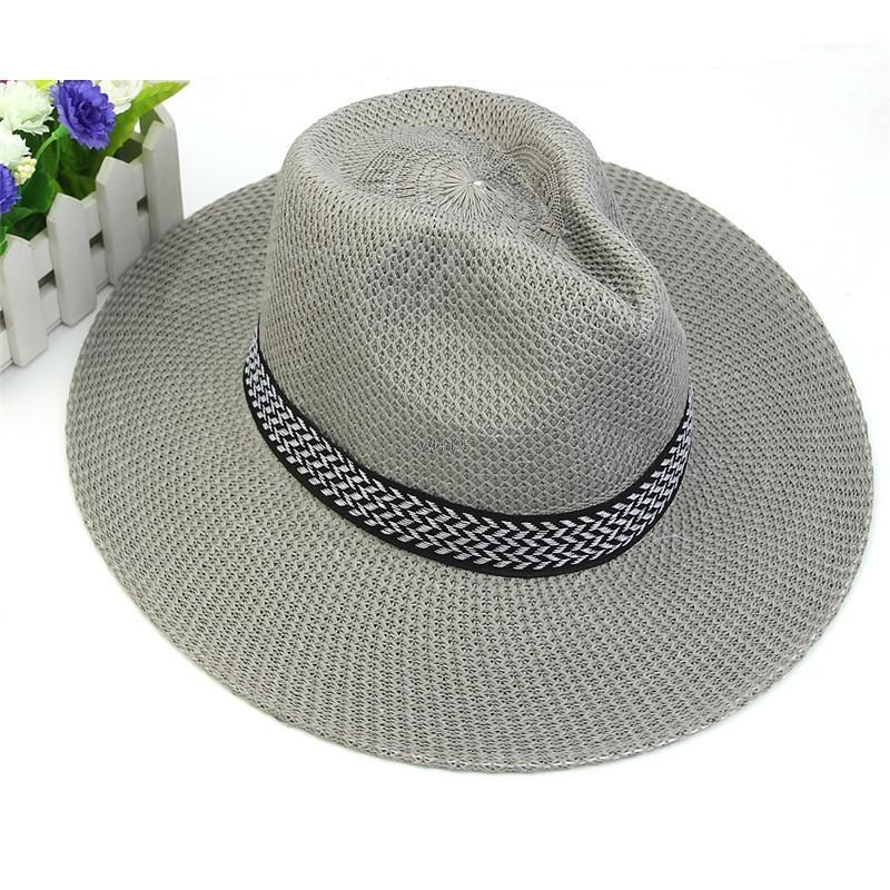 

Women Mens Summer Linen Straw Hat Beach Sun Cap Fashion Hot Unisex Casual Trilby Knitti Middle-age Male Solid New Caps NEW1, Beige