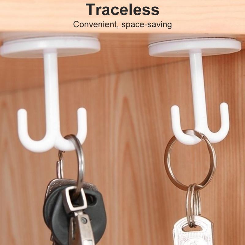 

Storage Hook Self-adhesive Key Earphone Holder Vertical Hanging Traceless Hanger for Kitchen Bathroom Storage Holder