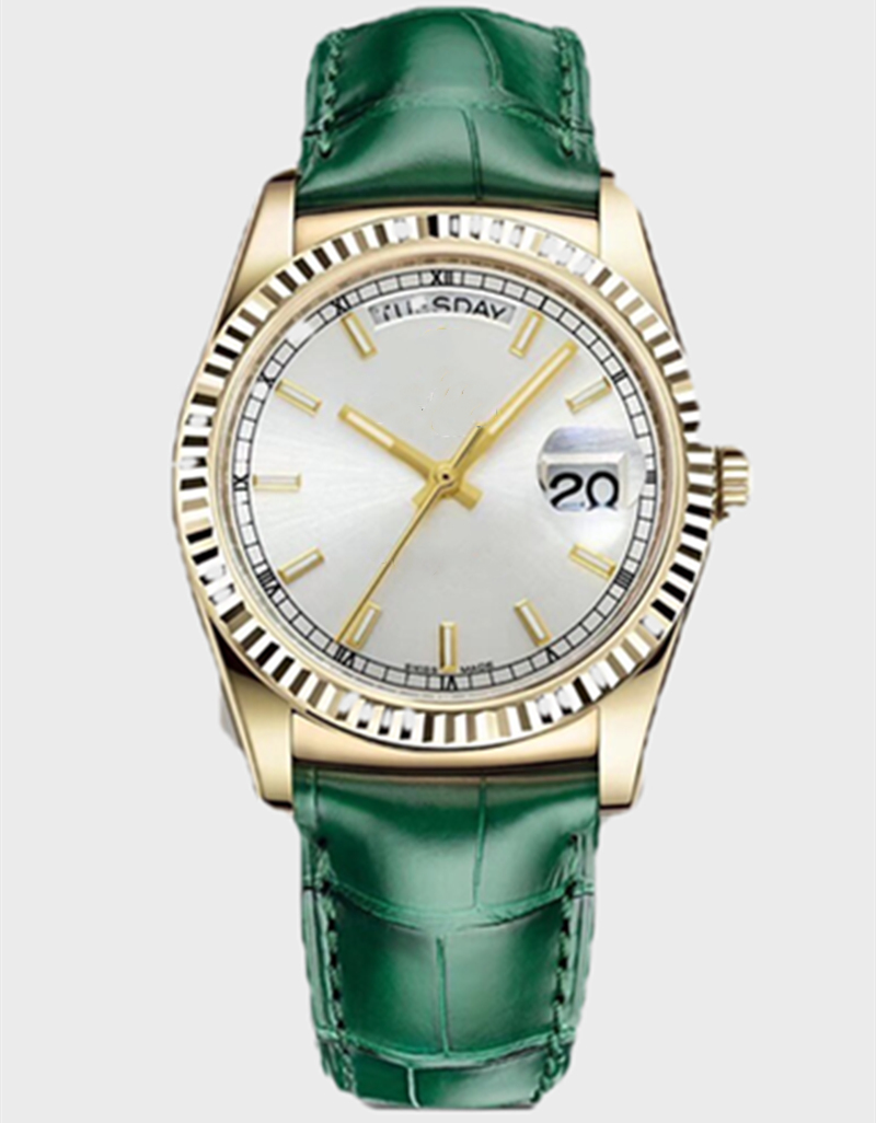 

2020 Updated version of the most classic series Day-Date series 36MM automatic mechanical movement waterproof watch stainless steel dial, Slivery;brown