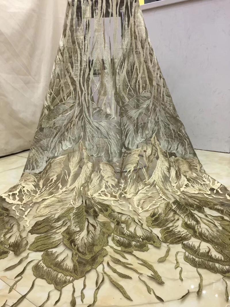 

African lace fabric embroidered Nigerian wedding lace fabric 2020 high quality French tulle D3615