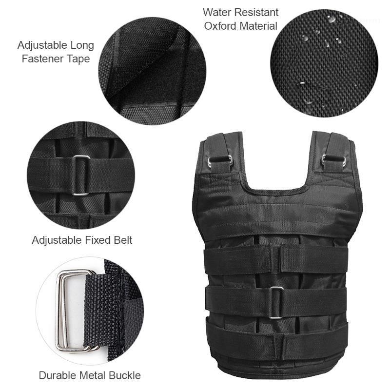 

Max Loading 50kg Adjustable Weighted Vest Weight Jacket Oxford Exercise Weight Loading Cloth Strength Training (Empty)1