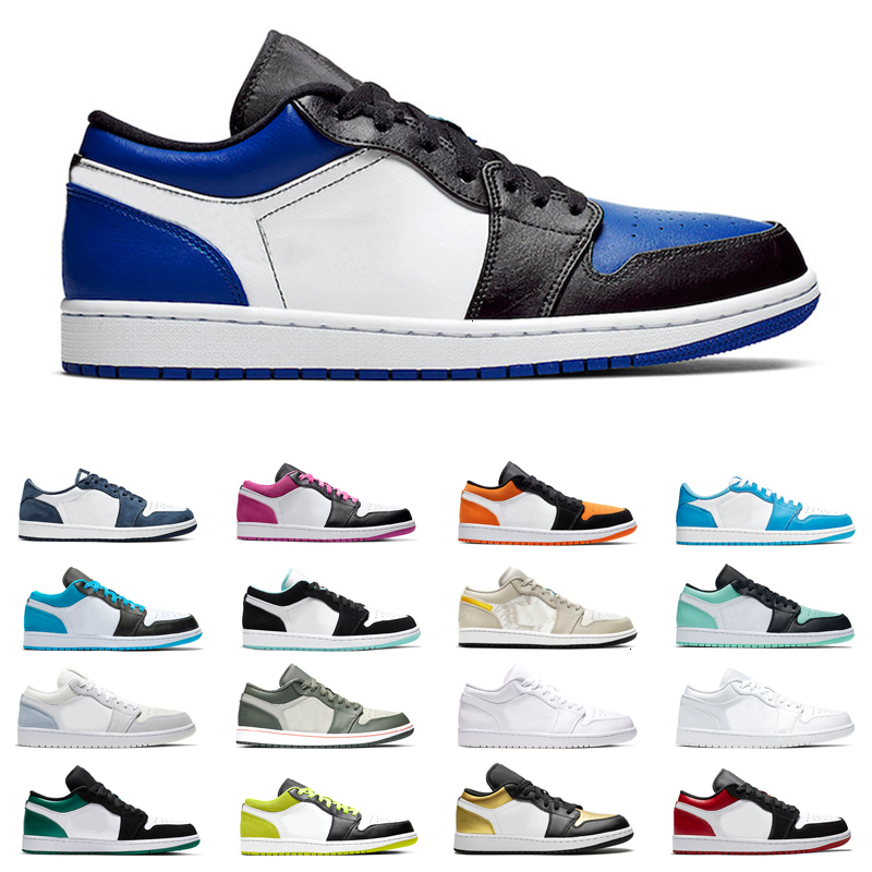 

Low 1s 1 Men women Basketball Shoes Laser Blue orange Black Cyber Midnight Navy Emerald Toe Royal women Sneakers Sports Shoes, 17 magenta