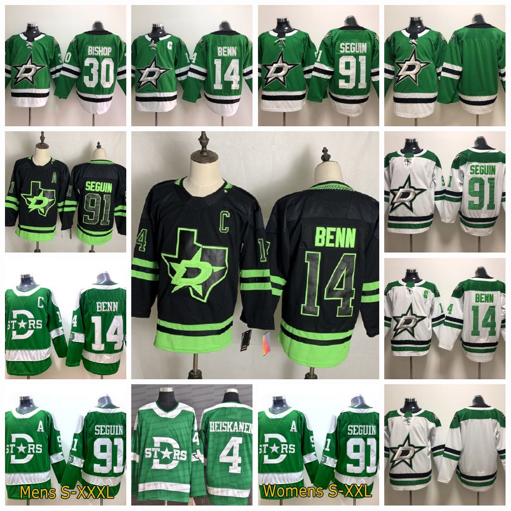 

Jamie Benn Dallas Stars Hockey Jersey 2021 Blackout 91 Tyler Seguin 4 Miro Heiskanen 30 Ben Bishop, 91 tyler seguin youth s-xl