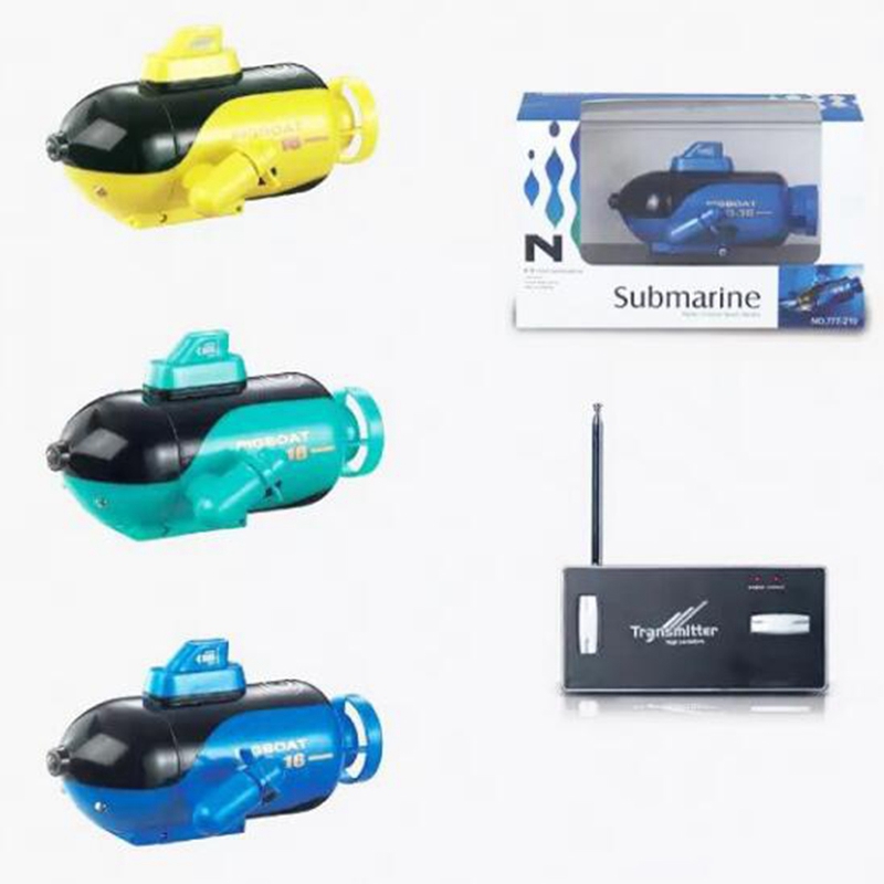 

40MHz RC Boat Radio Control Submarine RC Submarine with Light Toys for Children Gift RTR Yellow