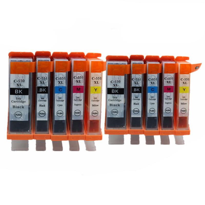 

PGI-550 CLI-551 BK PGI550 PGI 550 Ink Cartridges For Pixma MX-725 IX-6850 IP-8750 MG 5450 5550 6350 Inkjet Printer