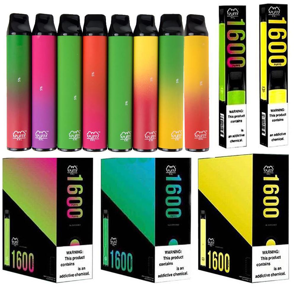 

Puff XXL Disposable Vape pen Pods Device Puff xxl 850mAh Battery 1600 puffs Puff Bar Pre-filled Kit disposable e cigarettes
