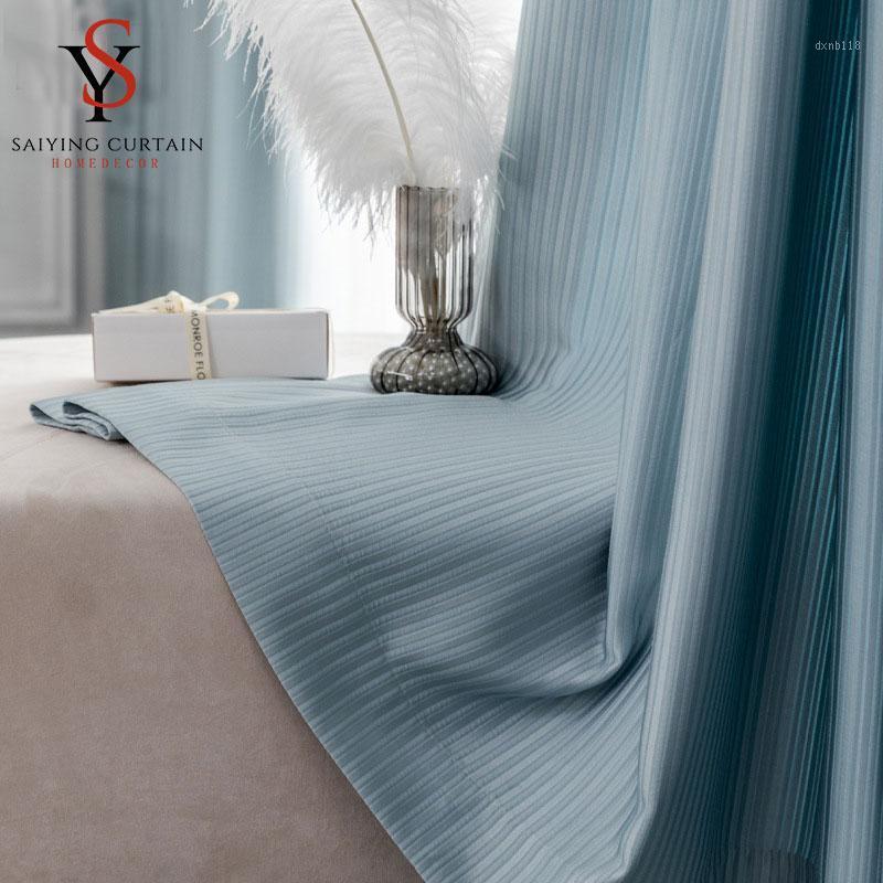 

Striped Blackout Curtain For Bedroom High Quality Thick Curtains For Living Room Solid Cotton Window Curtain Custom Hotel Decor1, Gray