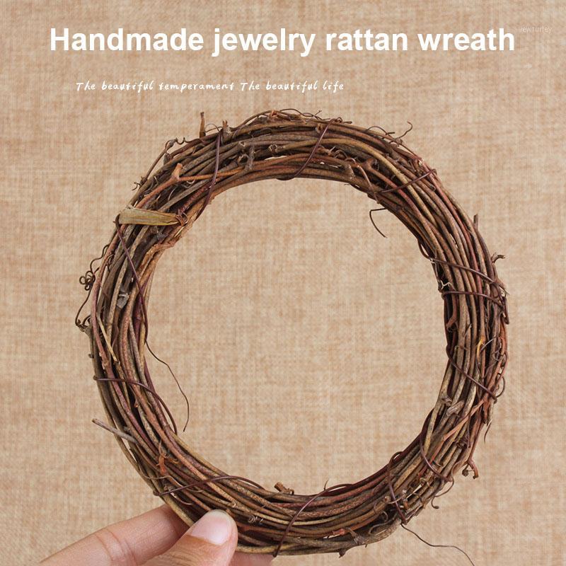 

Retro Christmas Wreath Hang Natural Garland Dried Rattan Xmas Home Wall Decor C441, 8cm