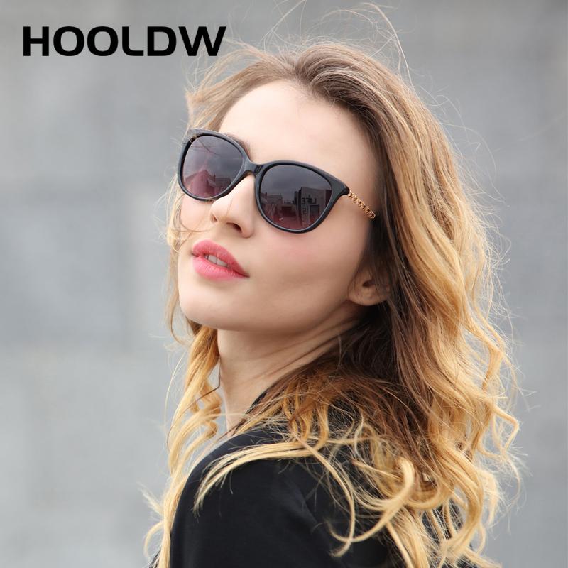 

Sunglasses HOOLDW Vintage Cat Eye Women Design Sun Glasses Female Outdoor Shades Goggles Eyewears Mirror UV400