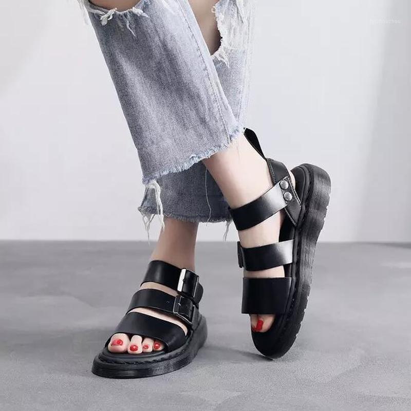 

women summer beach mid heels sandals wedges casual shoes woman PU leather plus size couples sandalias mujer sapato feminino D9521, Black