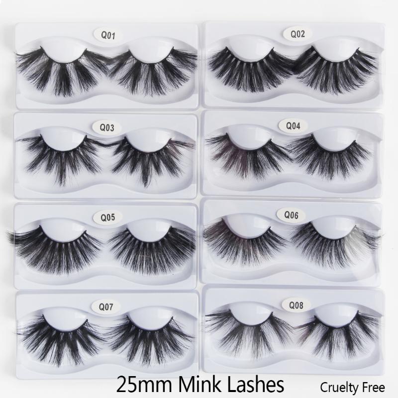 

5 Pairs 25mm Soft Fluffy 3D Mink False Eyelashes Dramatic Long Wispies Lash Extension Natural Volume Beauty Handmade Eye Makeup