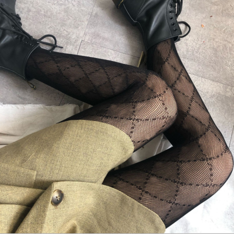 2021 Ladies Stockings tights Sexy Womens Hosiery Fashion Causal Stockings Sexy Transparent Grid Stockings Female Tights New