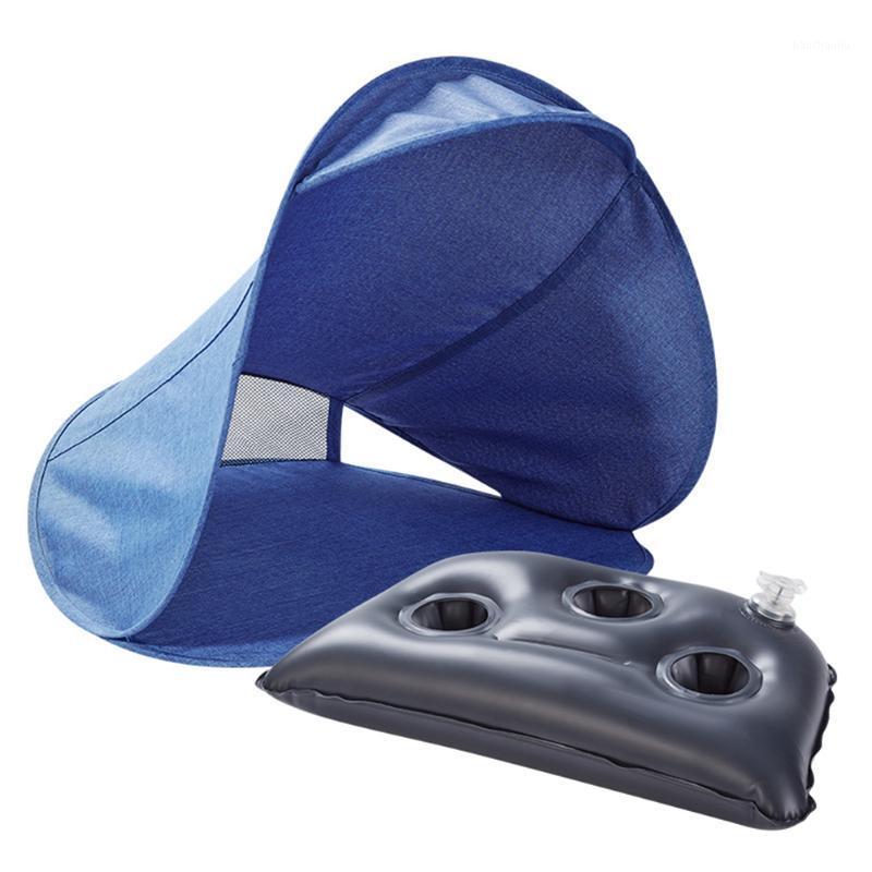 

Summer Sun Shelter Personal Practical Beach Outdoor Face Tent Canvas Portable Awning With Air Pillow Lightweight Foldable1