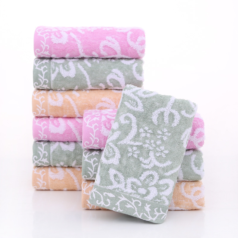 floral face towel 34*74cm baby bath summer dry cloth facecloth bamboo hand face towels square-image-177360185