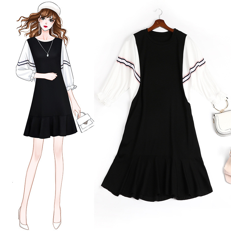 

Girl Fashion 2021 Summer Female Western Style Sundress Age-reducing for Children Dressed Large 11152 Sizes Dx2w, Black