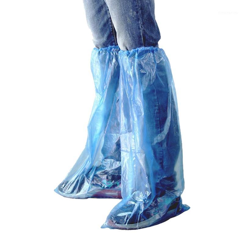 

AUAU-40 Packs Disposable Shoe Covers Blue Rain Shoes and Boots Cover Plastic Long Shoe Cover Clear Waterproof Anti-Slip Overshoe1